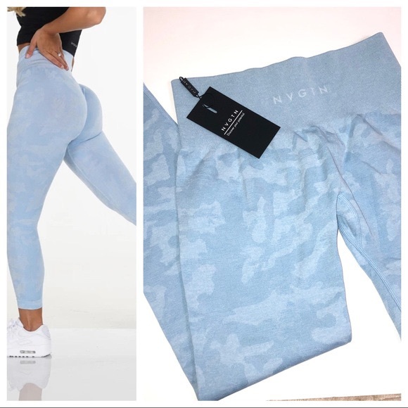 NVGTN | Pants u0026 Jumpsuits | Bnwt Nvgtn Icy Blue Camo Seamless Leggings |  Poshmark